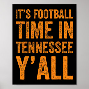 Poster Tennessee Futebol é hora de futebol no Tennessee