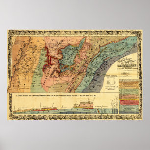 Póster Tennessee, Mississippi, Alabama e Geórgia