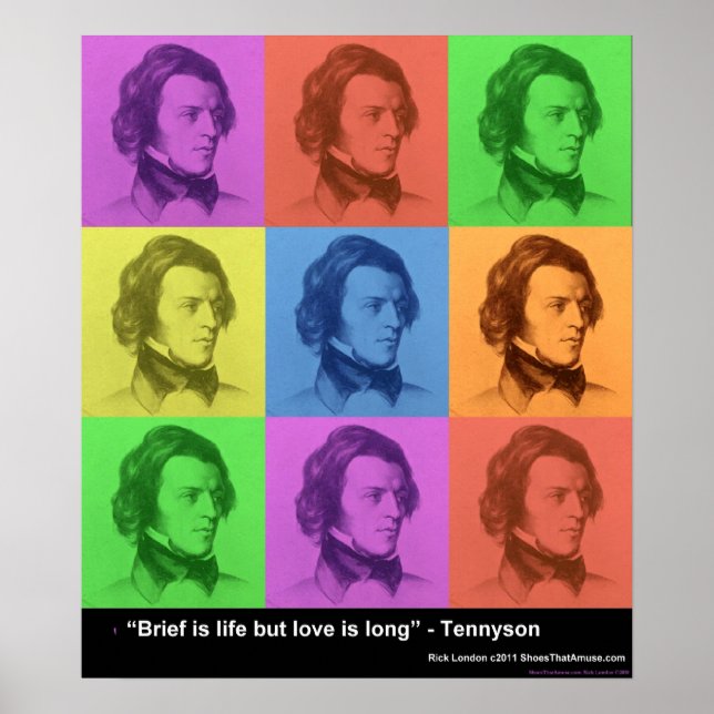 Poster Tennyson "Love Is Long" (O Amor É Longo) Cita PopA (Frente)