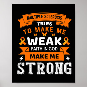 Poster Tenta Fazer-Me Fraco A Fé Em Deus Me Torne Forte