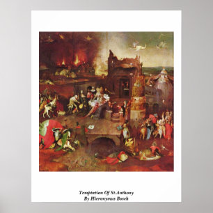 Póster Tentação de St Anthony por Hieronymus Bosch