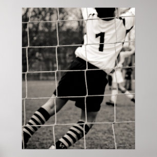 Póster Tentando proteger a equipe com a rede em foco