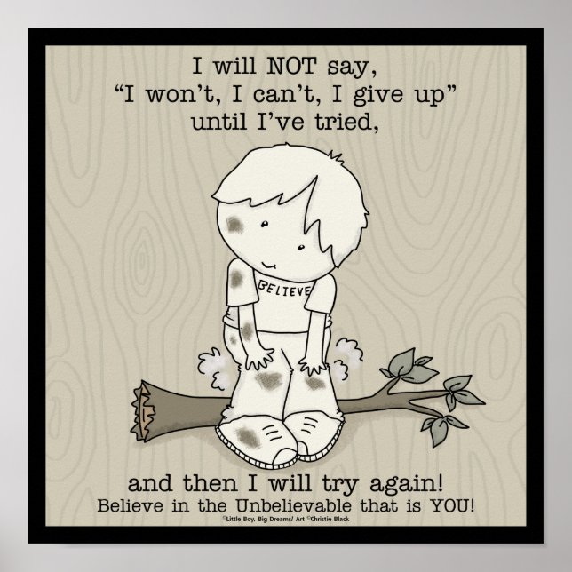 Poster Tentará Novamente (Frente)