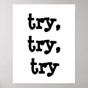 Poster tentativa, tentativa, tentativa