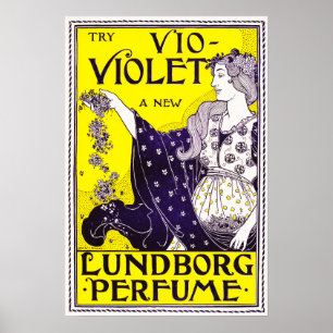 Poster Tente o novo VIOLET Lundborg Perfume Art de Louis