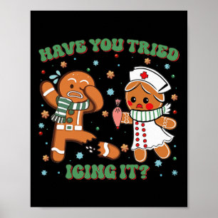 Poster Tentou Enfermeira de Natal Gingerbrea?