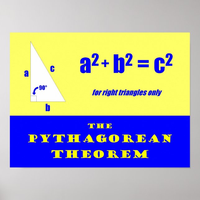 Póster Teorema de Pythagorean (Frente)