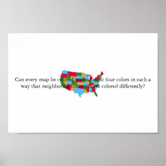 Póster Teorema de quatro cores