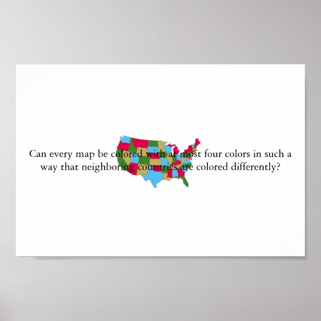 Póster Teorema de quatro cores (Frente)