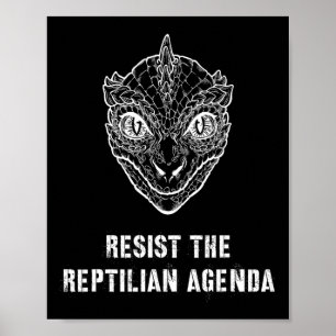 Poster Teoria Da Conspiração Resistiu À Agenda Reptiliana