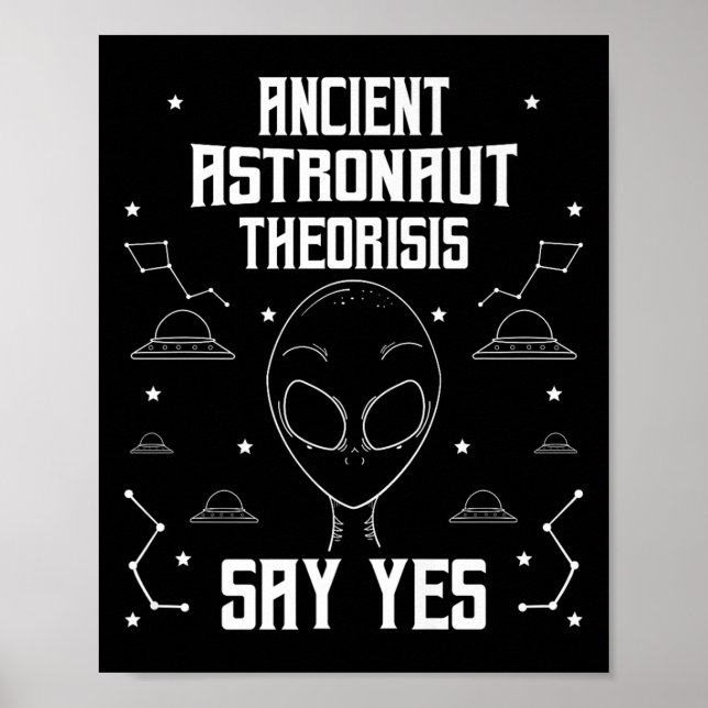 Poster Teóricos Astronautas Antigos Dizem Sim Extrator En (Frente)