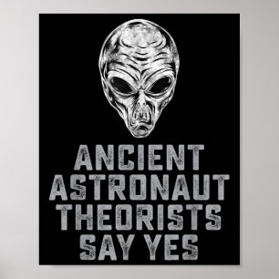 Poster Teóricos dos Antigos Astronautas Espaciais Exterio