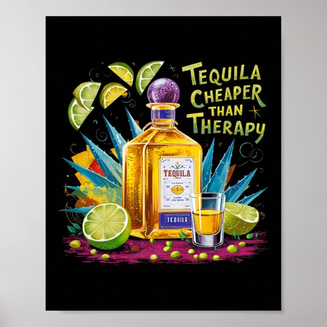 Poster Tequila De Bebendo De Tequila Retroativa Mais Bara (Frente)