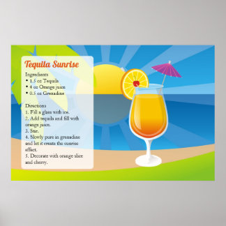 Póster Tequila Sunrise