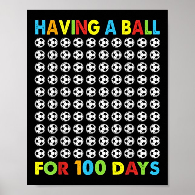 Poster Ter Bola Por 100 Dias De Futebol Escolar 100º (Frente)