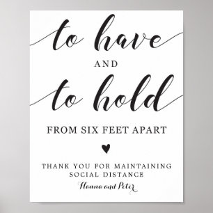 Poster Ter e manter sinal de distância social