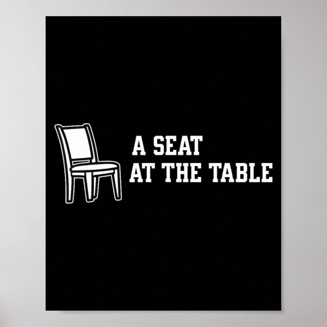 Poster Ter Uma Cadeira À Mesa (Frente)