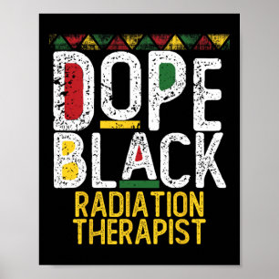 Poster Terapeuta de Radiação Negra de Drogas Mês da Histó