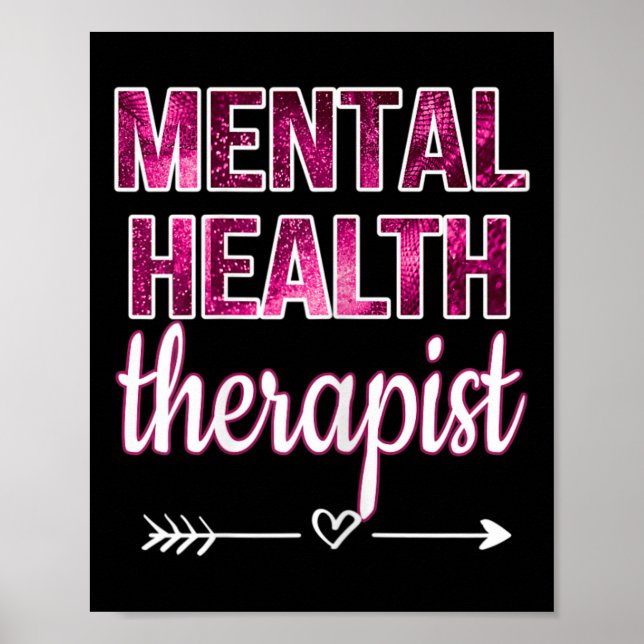 Poster Terapeuta de Saúde Mental Conselheiro de Saúde Men (Frente)