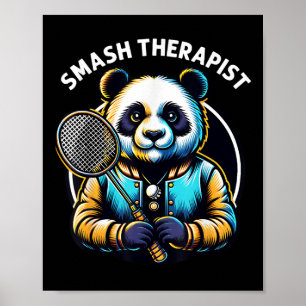 Poster Terapeuta de Smashing de Shuttle de Pun de Jogador