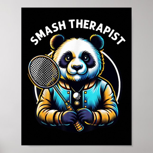 Poster Terapeuta de Smashing de Shuttle de Pun de Jogador (Frente)