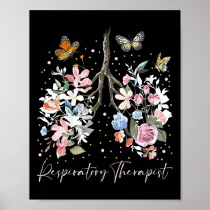 Poster Terapeuta Respiratório Divertido Terapia Pulmão Fe