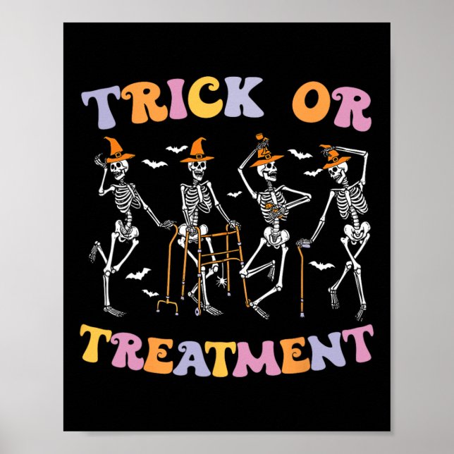 Poster Terapêutica Física Com Truques Ou Tratamento Pt (Frente)
