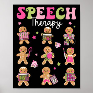 Poster Terapia da Fala Natal Cookies Slp Terapia Ginge