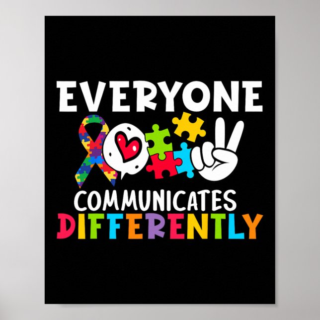 Poster Terapia da Fala Todos Comunicam de Maneira Diferen (Frente)