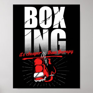 Poster Terapia de Boxe Kickboxing Boxer