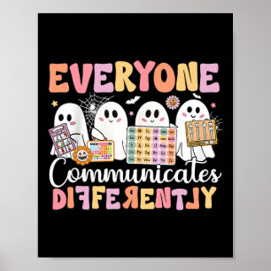 Poster Terapia de Fala Todos Comunicam Diferentemente Ha