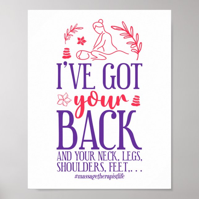 Poster Terapia De Massagem Terapêutica. (Frente)