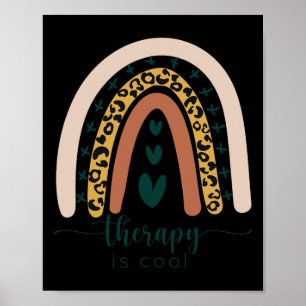Poster Terapia é consciência mental Legal Rainbow Le