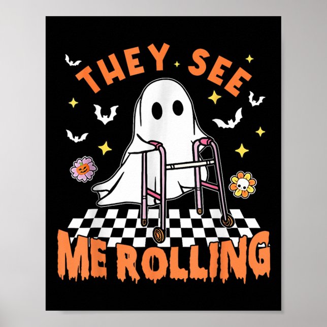 Poster Terapia Física Halloween Eles Me Veem Rolling Spo (Frente)