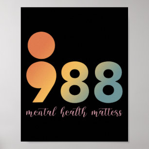 Poster Terapia Mental 988 Conselheiro de Semicolon Posi