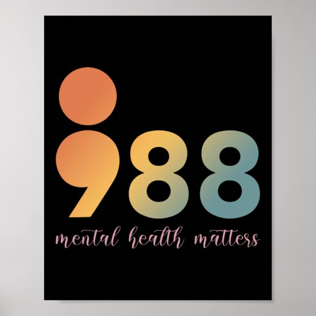 Poster Terapia Mental 988 Conselheiro de Semicolon Posi (Frente)