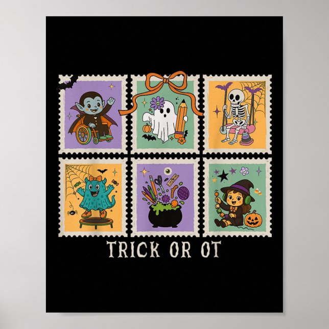 Poster Terapia Ocupacional de Halloween Truque ou Terapia (Frente)