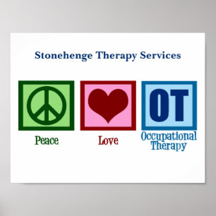 Póster Terapia Ocupacional Paz Amor OT