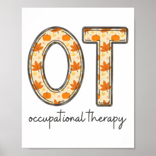 Poster Terapia Ocupacional Queda Ação de Graças Ocupação