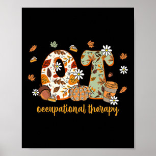 Poster Terapia Ocupacional Queda Ota Autumn Thanksgivi