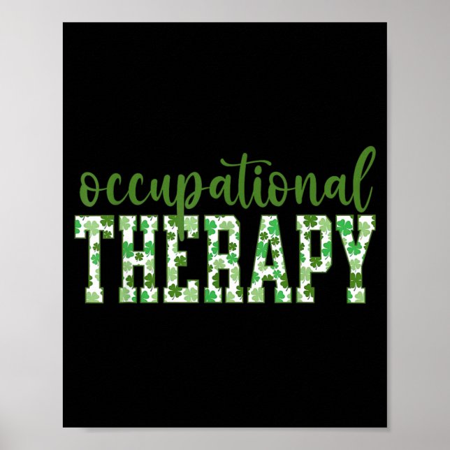 Poster Terapia Ocupacional Shamrock St Patricks Day Ot (Frente)
