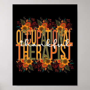 Poster Terapista Ocupacional Agradável Ação De Graças