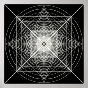 Póster Terceira Geometria Sagrada Dimensional