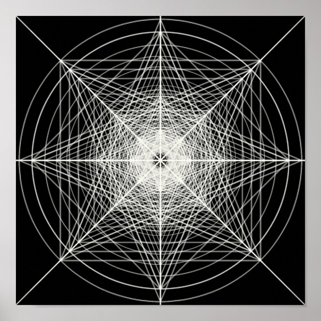 Póster Terceira Geometria Sagrada Dimensional (Frente)