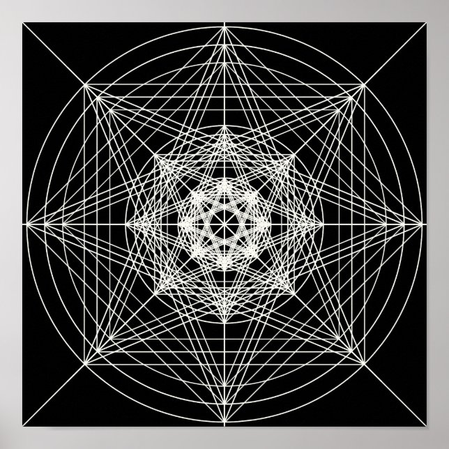 Póster Terceira Geometria Sagrada Dimensional (Frente)