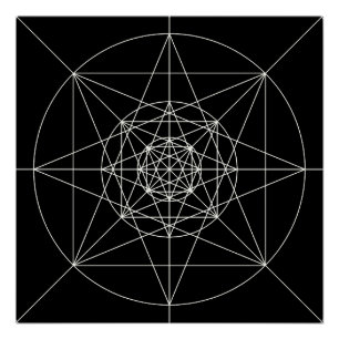 Póster Terceira geometria sagrado dimensional