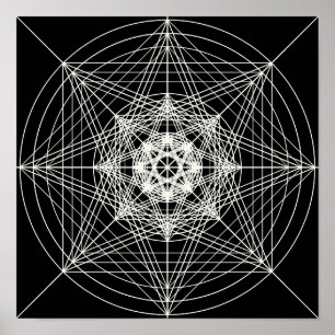 Póster Terceira geometria sagrado dimensional
