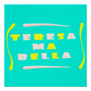 Póster Teresa Bella fez a mistura de cores