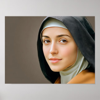 Poster Teresa de santos em Silêncio Reflexão