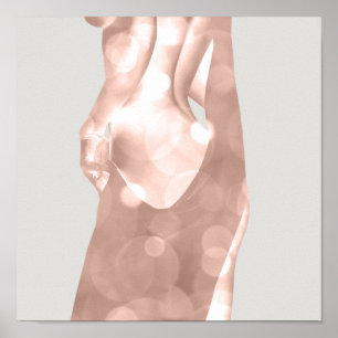 Poster TERMAS cinzentos do estúdio da beleza do rosa do